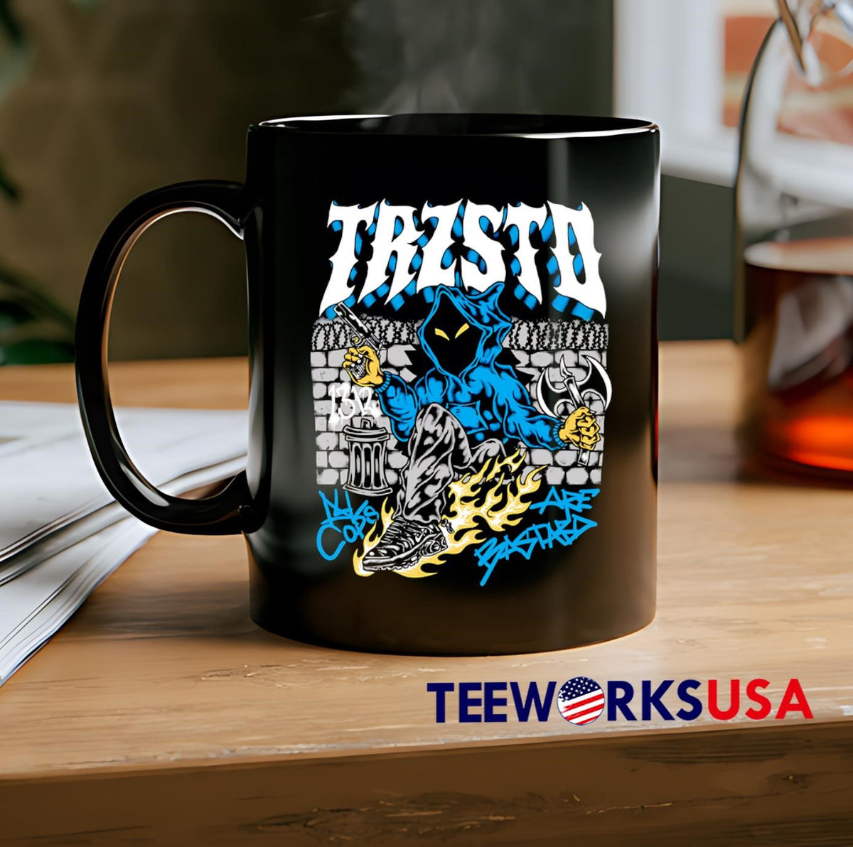 Testo Are Bastard graphic Hacker gun - Adult & Kids T-Shirts, Sweatshirts & Hoodies apparel design preview 2