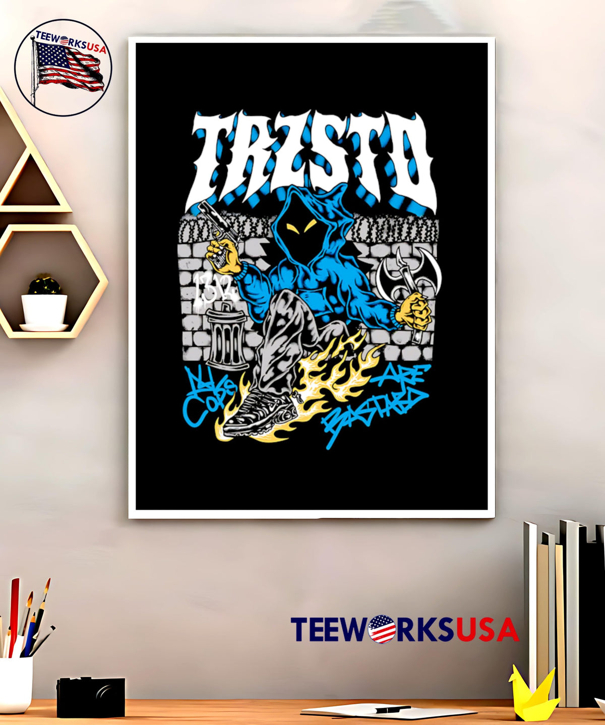 Testo Are Bastard graphic Hacker gun - Adult & Kids T-Shirts, Sweatshirts & Hoodies apparel design preview 5
