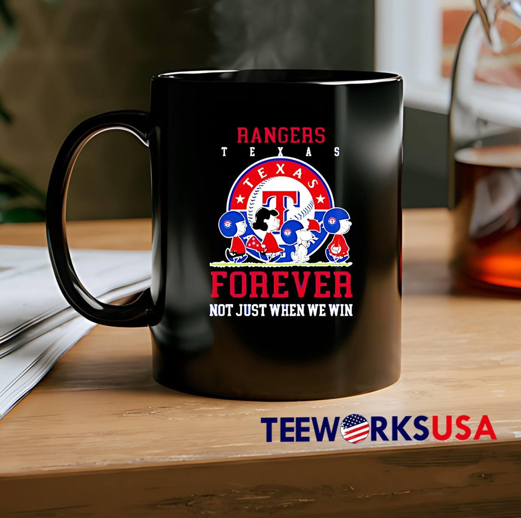 Texas Rangers forever not just when we win Peanuts - Adult & Kids T-Shirts, Sweatshirts & Hoodies apparel design preview 2