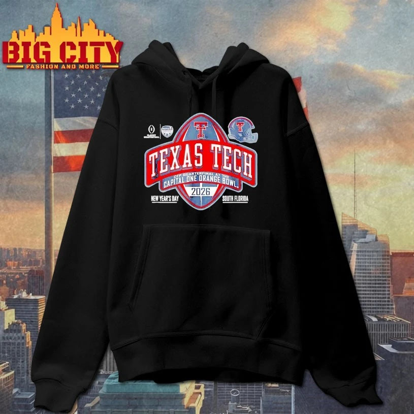 Texas Tech Red Raiders Orange Bowl 2025-26 CFP - Adult & Kids T-Shirts, Sweatshirts & Hoodies apparel design preview 2