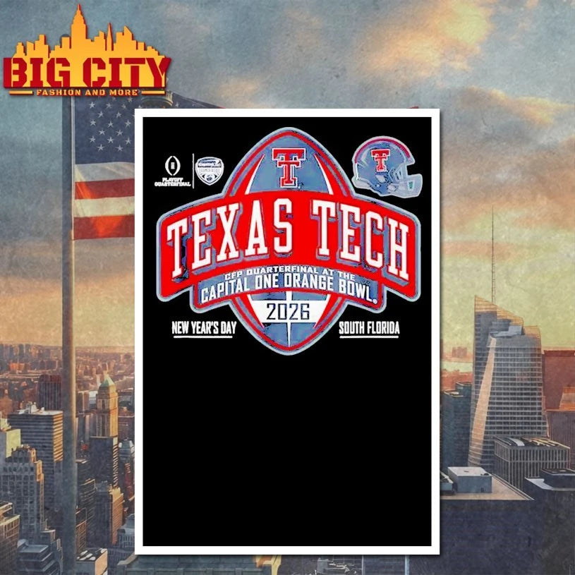Texas Tech Red Raiders Orange Bowl 2025-26 CFP - Adult & Kids T-Shirts, Sweatshirts & Hoodies apparel design preview 4