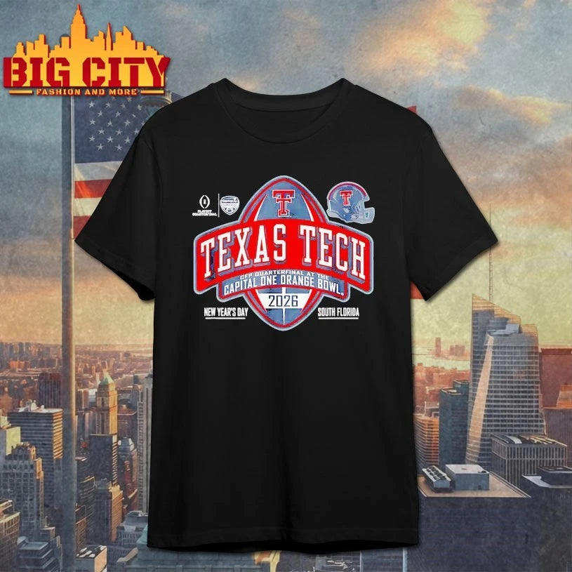 Texas Tech Red Raiders Orange Bowl 2025-26 CFP - Adult & Kids T-Shirts, Sweatshirts & Hoodies apparel design preview 1