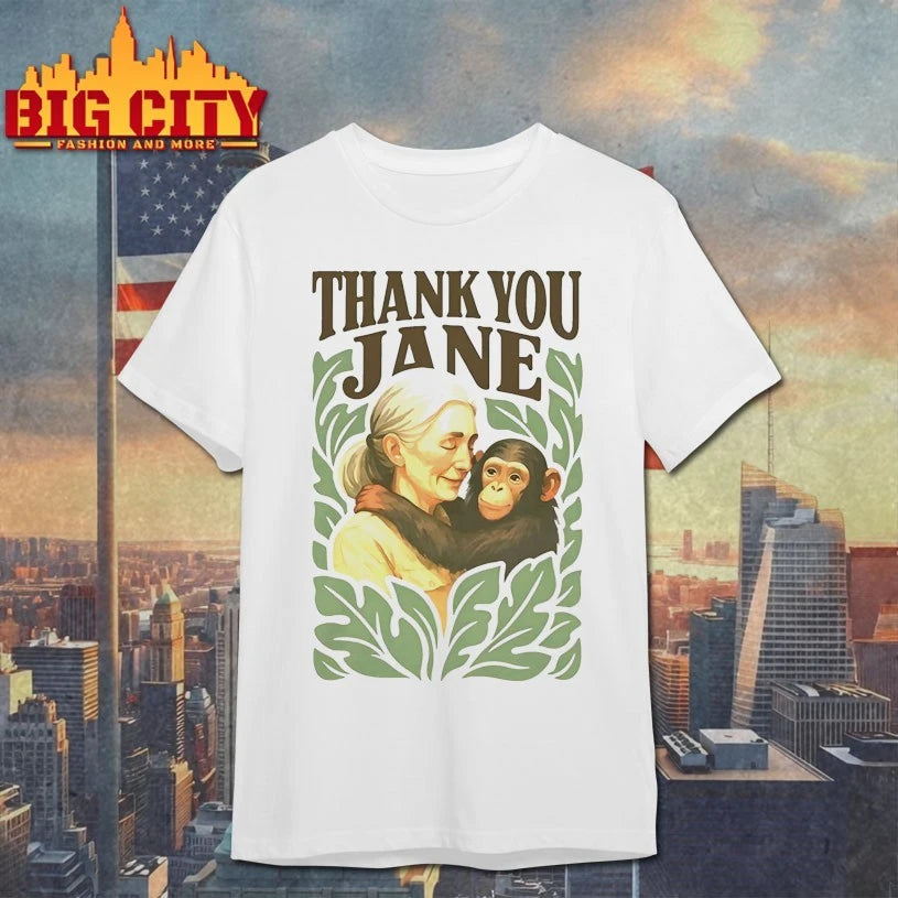 Thank You Jane Goodall - Adult & Kids T-Shirts, Sweatshirts & Hoodies apparel design preview 1