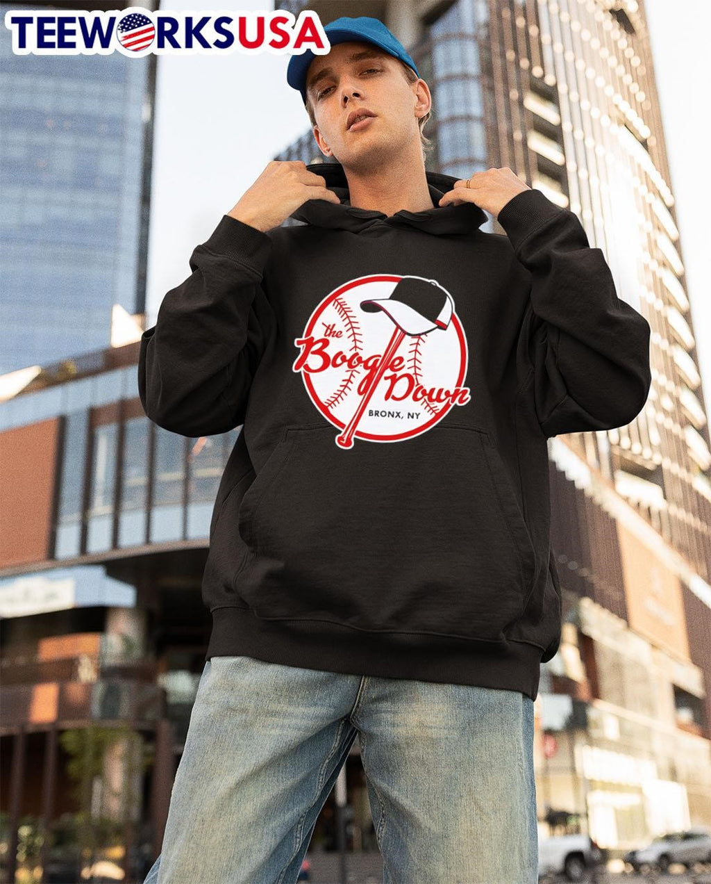 The Boogie Down baseball - Adult & Kids T-Shirts, Sweatshirts & Hoodies apparel design preview 3