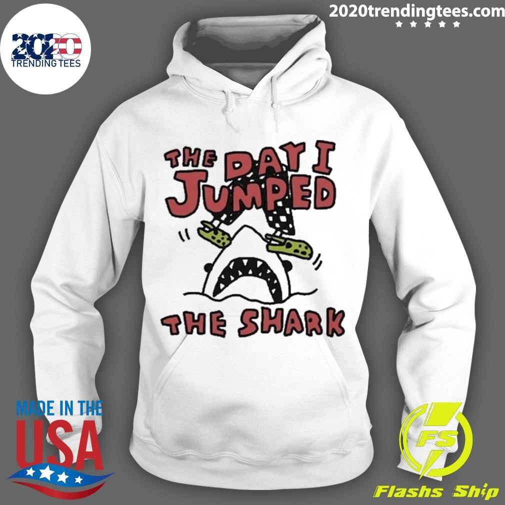 The Day I Jumped Shark - Adult & Kids T-Shirts, Sweatshirts & Hoodies apparel design preview 2
