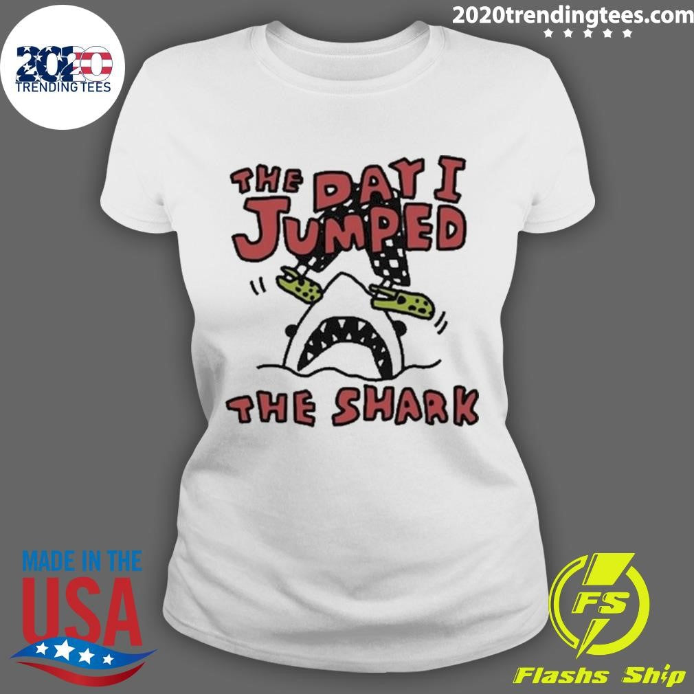 The Day I Jumped Shark - Adult & Kids T-Shirts, Sweatshirts & Hoodies apparel design preview 3