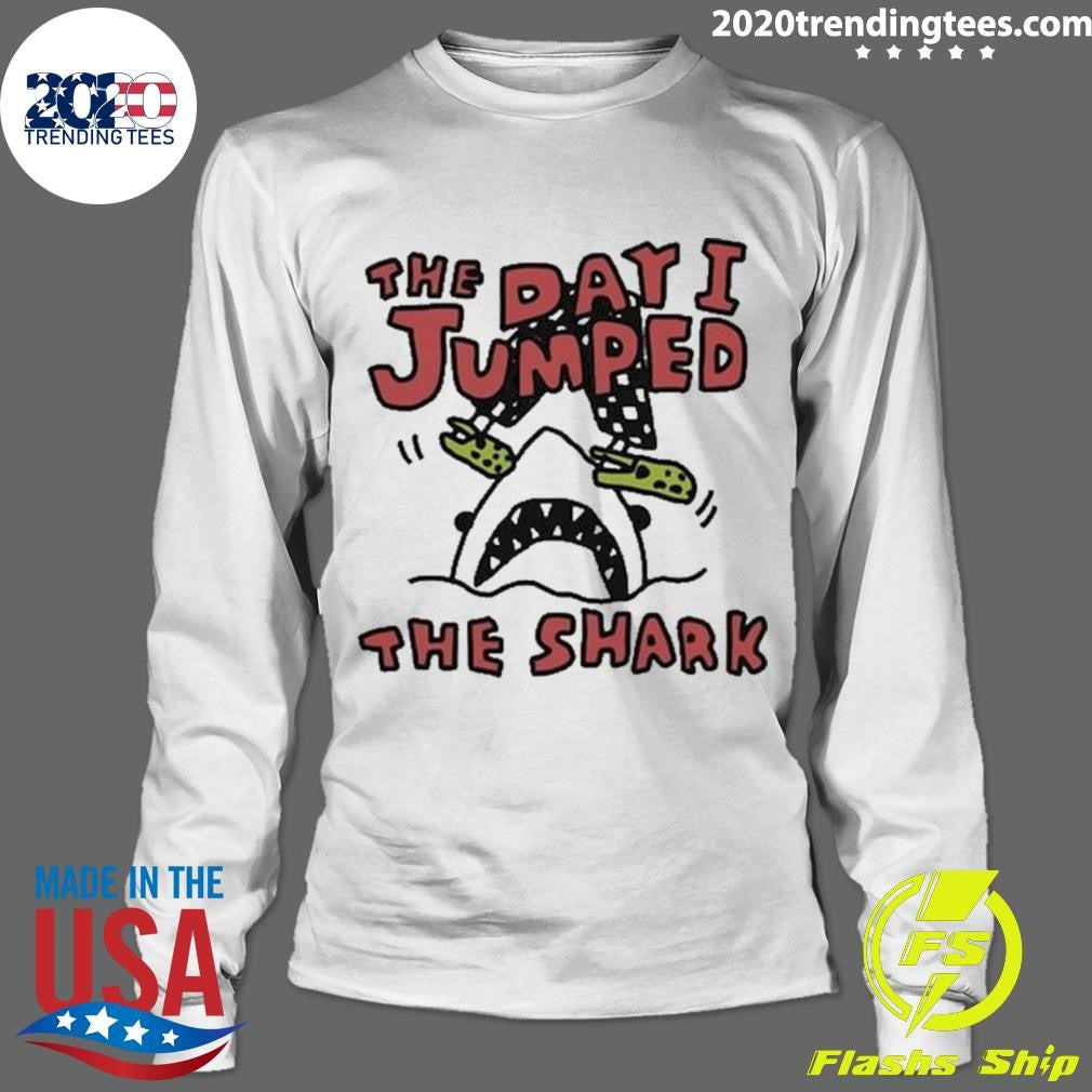 The Day I Jumped Shark - Adult & Kids T-Shirts, Sweatshirts & Hoodies apparel design preview 4