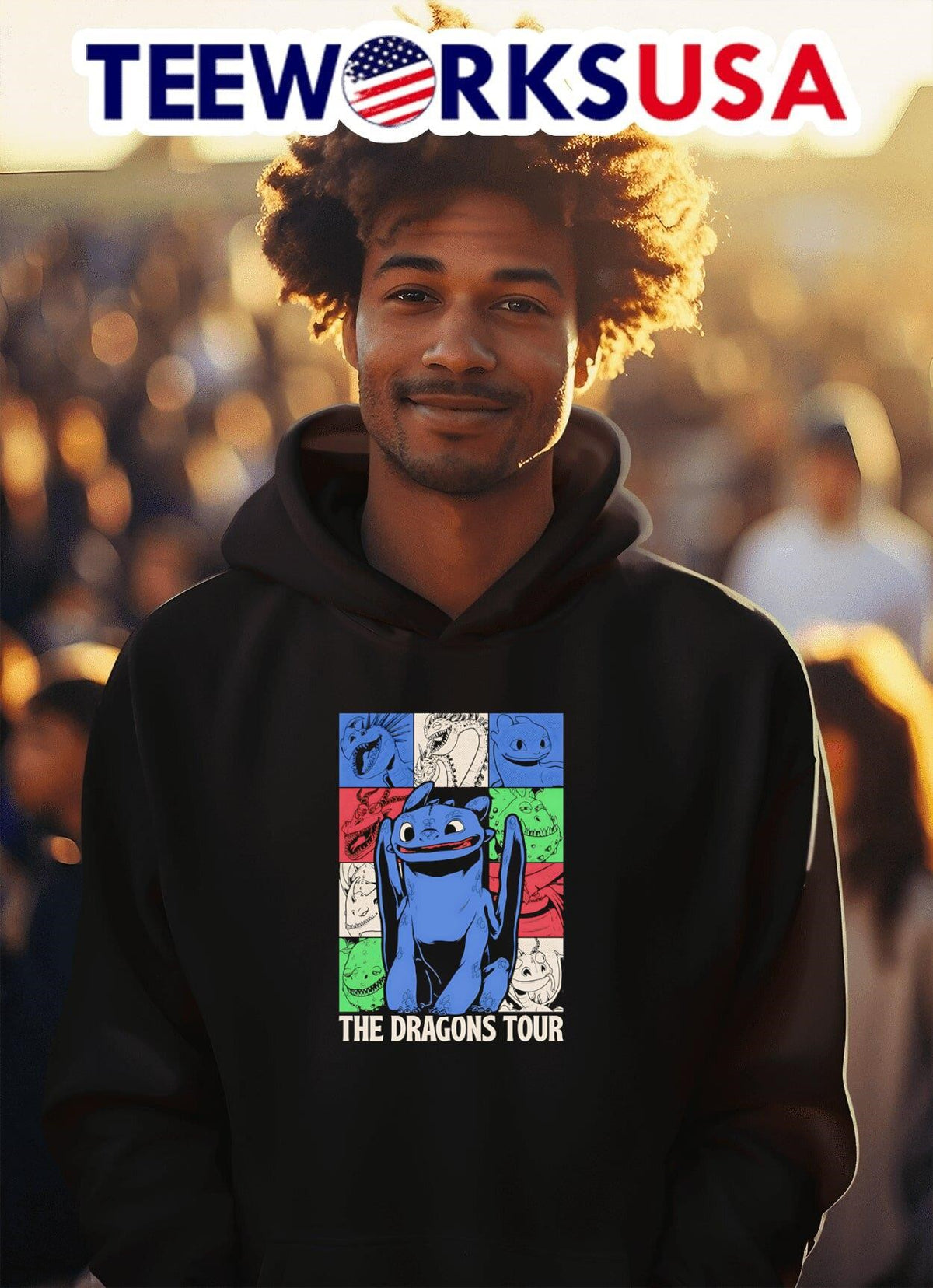 The Dragons Tour Toothless - Adult & Kids T-Shirts, Sweatshirts & Hoodies apparel design preview 2