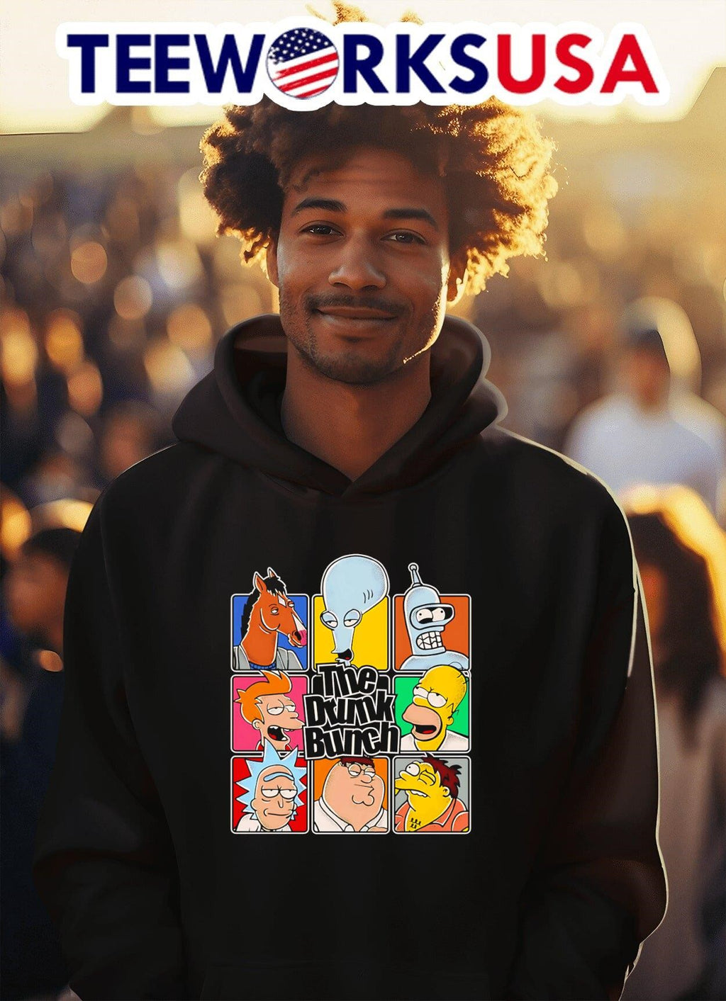 The Drunk Bunch Cartoon - Adult & Kids T-Shirts, Sweatshirts & Hoodies apparel design preview 2