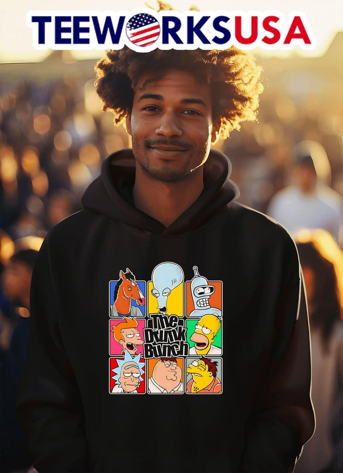The Drunk Bunch Cartoon - Adult & Kids T-Shirts, Sweatshirts & Hoodies apparel design preview 2