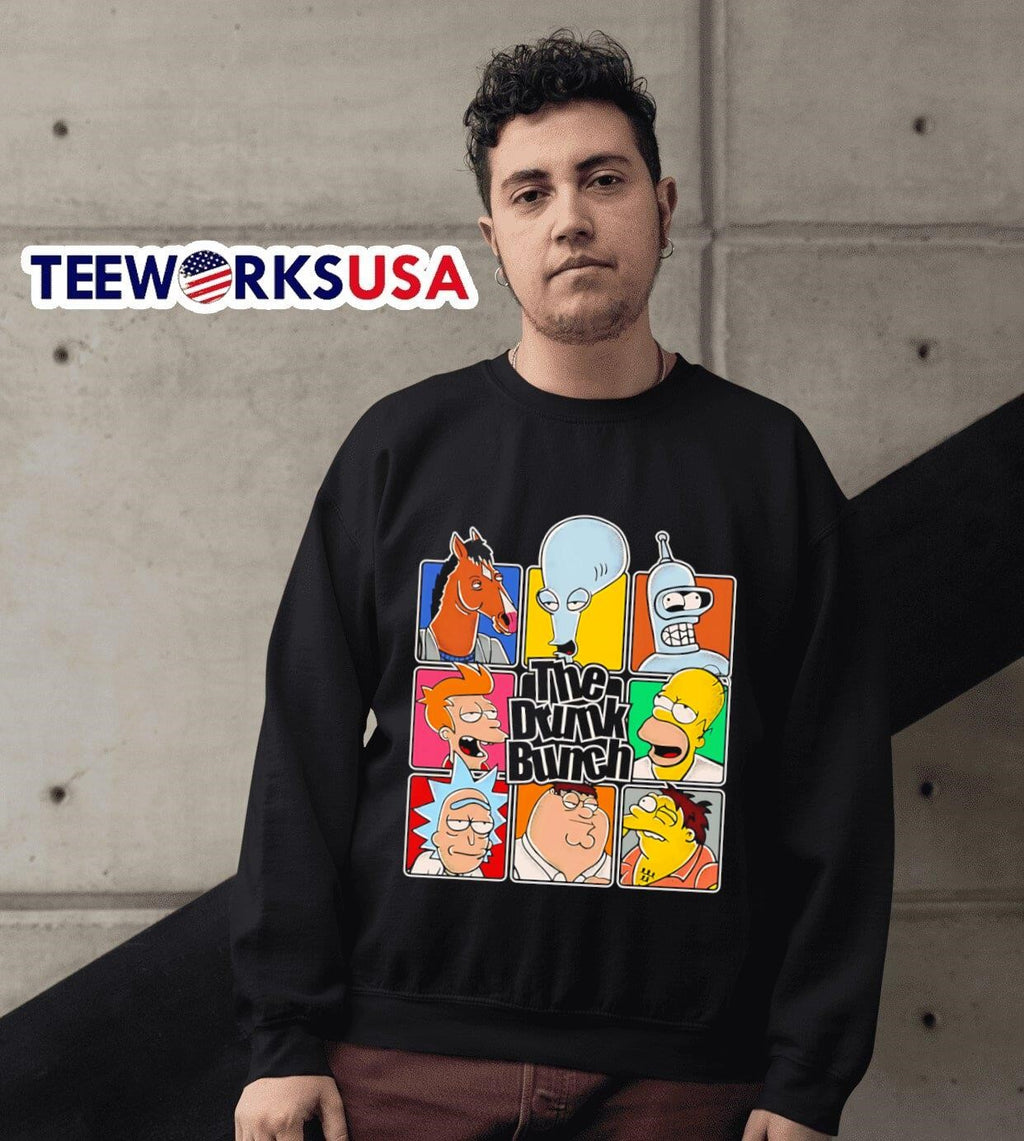 The Drunk Bunch Cartoon - Adult & Kids T-Shirts, Sweatshirts & Hoodies apparel design preview 6