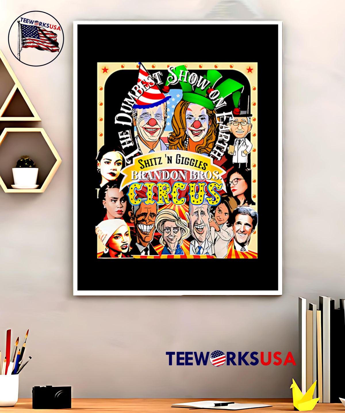 The Dumbest Show On Earth Circus Anti Democratic - Adult & Kids T-Shirts, Sweatshirts & Hoodies apparel design preview 5