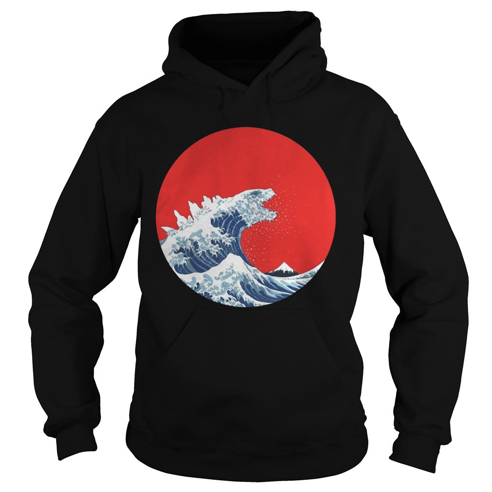 The Great Wave off Kanagawa Godzilla - Adult & Kids T-Shirts, Sweatshirts & Hoodies apparel design preview 4