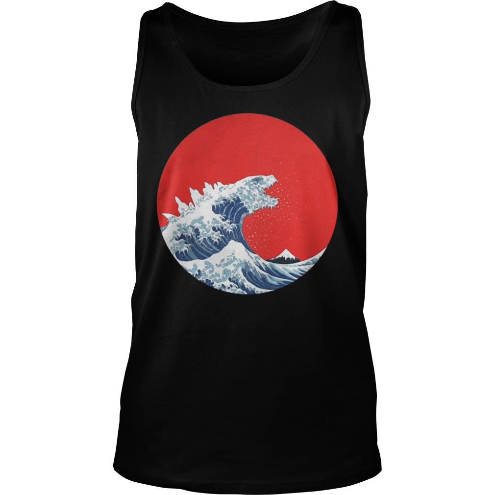 The Great Wave off Kanagawa Godzilla - Adult & Kids T-Shirts, Sweatshirts & Hoodies apparel design preview 3