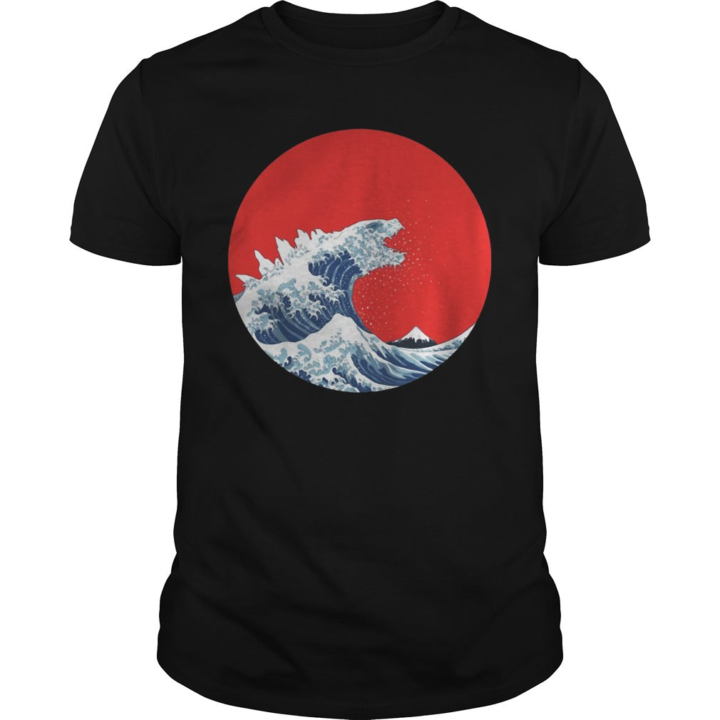 The Great Wave off Kanagawa Godzilla - Adult & Kids T-Shirts, Sweatshirts & Hoodies apparel design preview 1