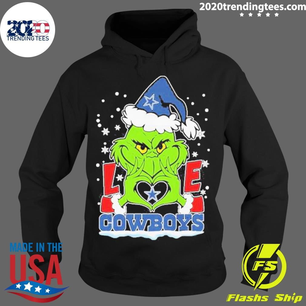 The Grinch Love Heart Dallas Cowboys Football - Adult & Kids T-Shirts, Sweatshirts & Hoodies apparel design preview 2