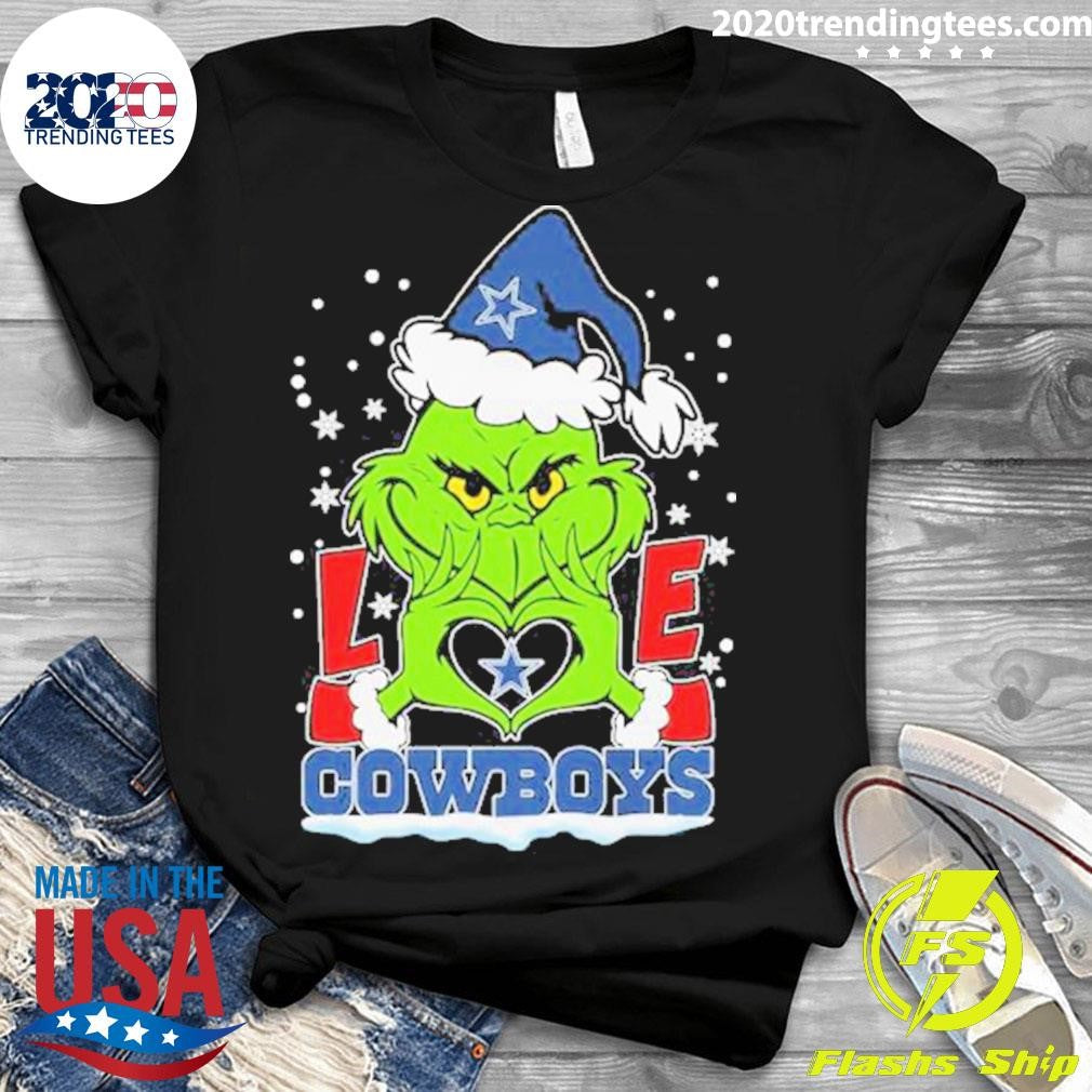 The Grinch Love Heart Dallas Cowboys Football - Adult & Kids T-Shirts, Sweatshirts & Hoodies apparel design preview 3