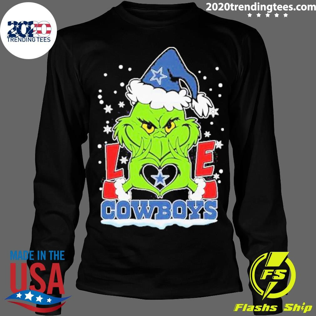 The Grinch Love Heart Dallas Cowboys Football - Adult & Kids T-Shirts, Sweatshirts & Hoodies apparel design preview 4