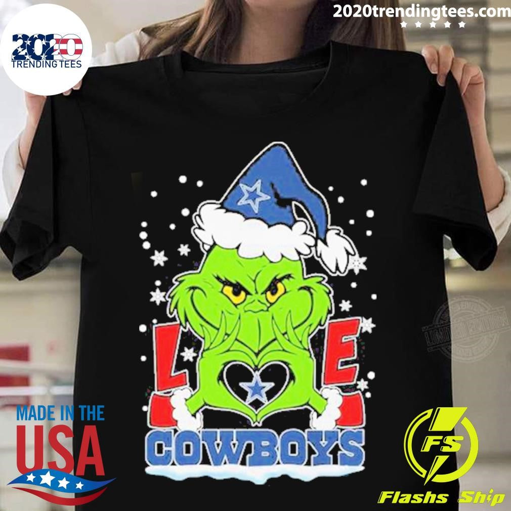 The Grinch Love Heart Dallas Cowboys Football - Adult & Kids T-Shirts, Sweatshirts & Hoodies apparel design preview 1