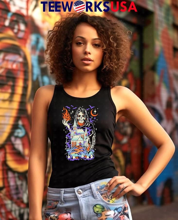 The Haunted Castle death halloween - Adult & Kids T-Shirts, Sweatshirts & Hoodies apparel design preview 7