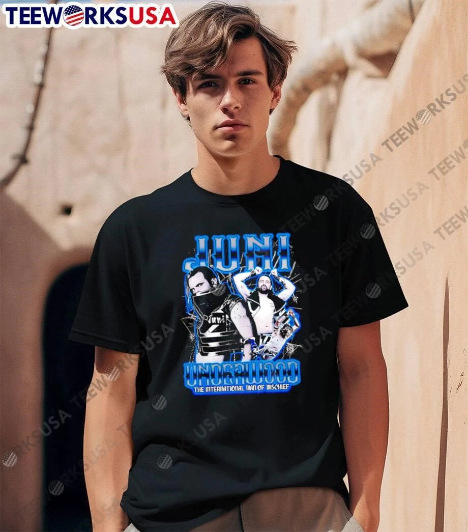 The International Man of Mischief Juni Underwood - Adult & Kids T-Shirts, Sweatshirts & Hoodies apparel design preview 1