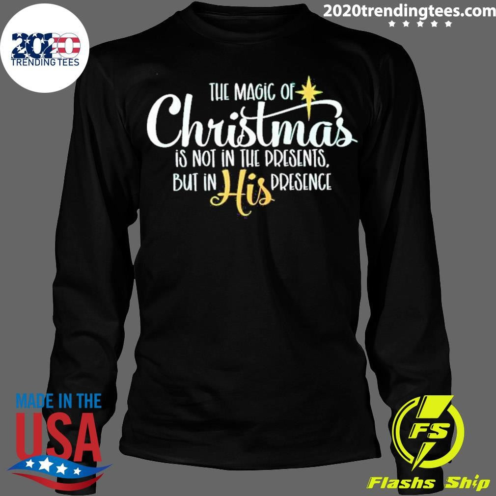 The Magic Of Christmas Is Not In Presents But His - Adult & Kids T-Shirts, Sweatshirts & Hoodies apparel design preview 4