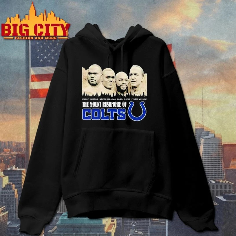 The Mount Rushmore Of Indianapolis Colts Legends 2025 - Adult & Kids T-Shirts, Sweatshirts & Hoodies apparel design preview 2