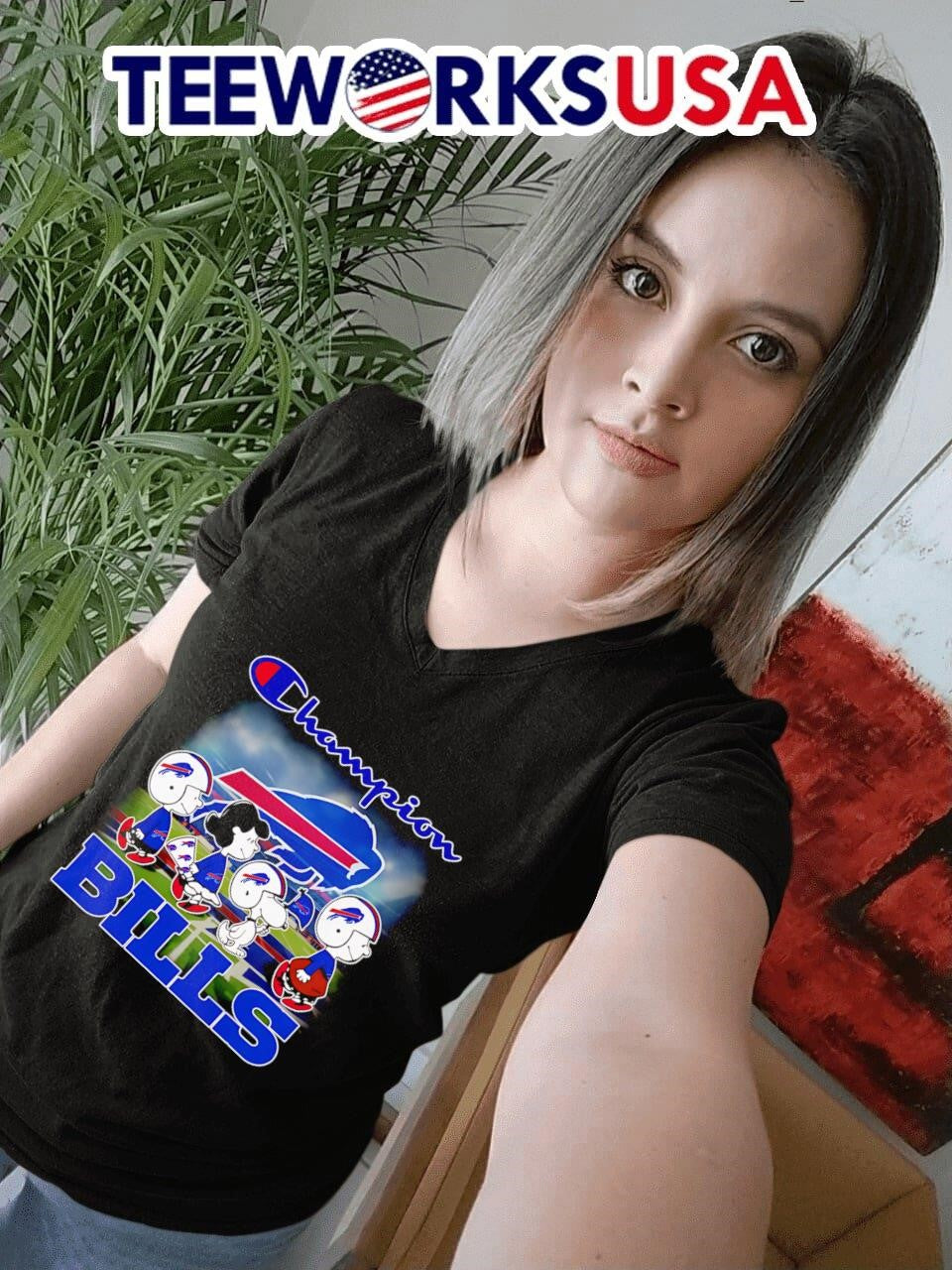 The Peanuts walking Champion Buffalo Bills - Adult & Kids T-Shirts, Sweatshirts & Hoodies apparel design preview 7