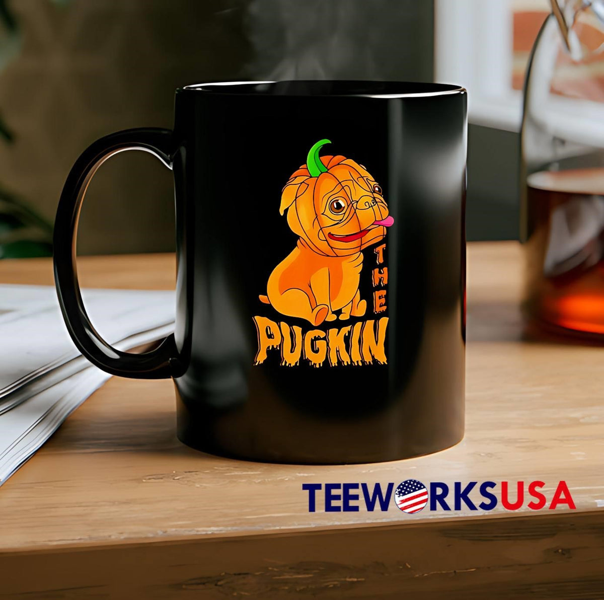 The Pug Halloween - Adult & Kids T-Shirts, Sweatshirts & Hoodies apparel design preview 2