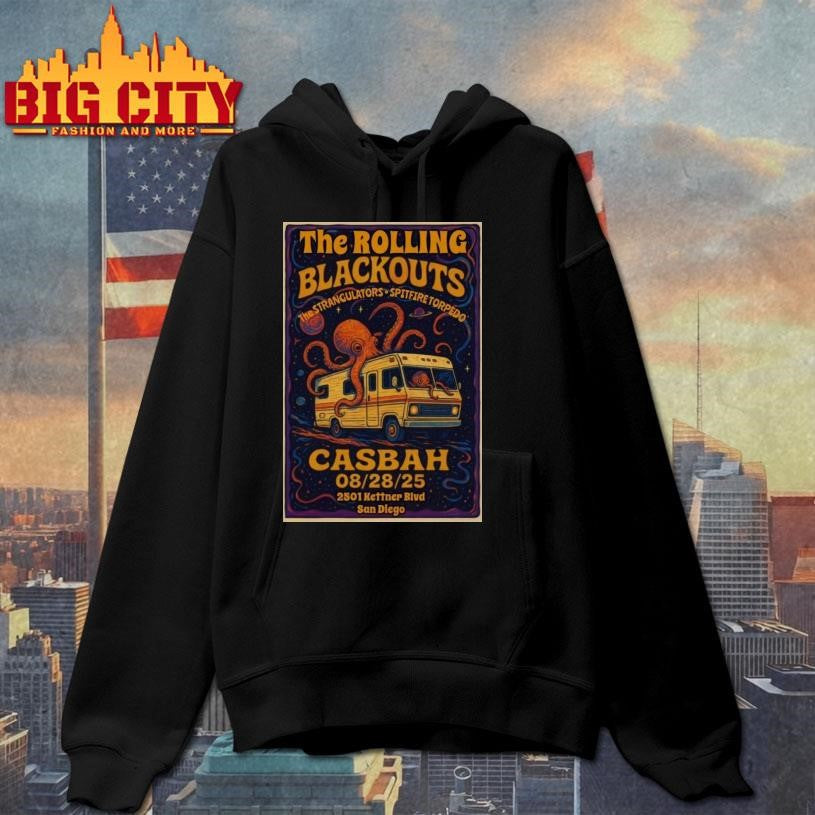 The Rolling Blackouts San Diego 2025 Poster - Adult & Kids T-Shirts, Sweatshirts & Hoodies apparel design preview 2