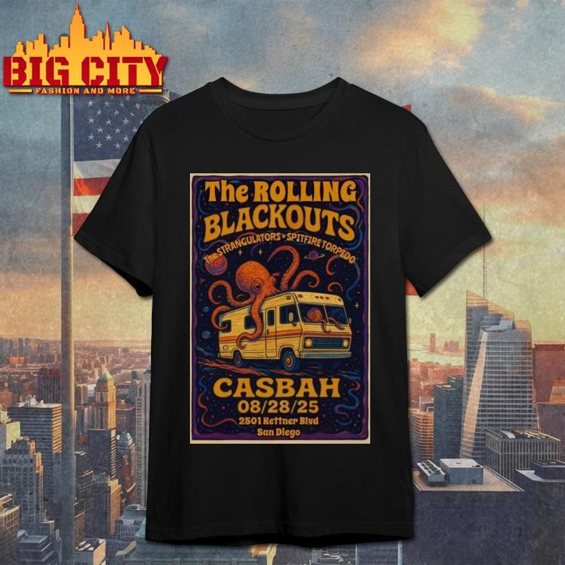The Rolling Blackouts San Diego 2025 Poster - Adult & Kids T-Shirts, Sweatshirts & Hoodies apparel design preview 1