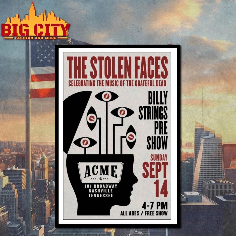 The Stolen Faces Nashville TN Sept 14 2025 Poster - Adult & Kids T-Shirts, Sweatshirts & Hoodies apparel design preview 4