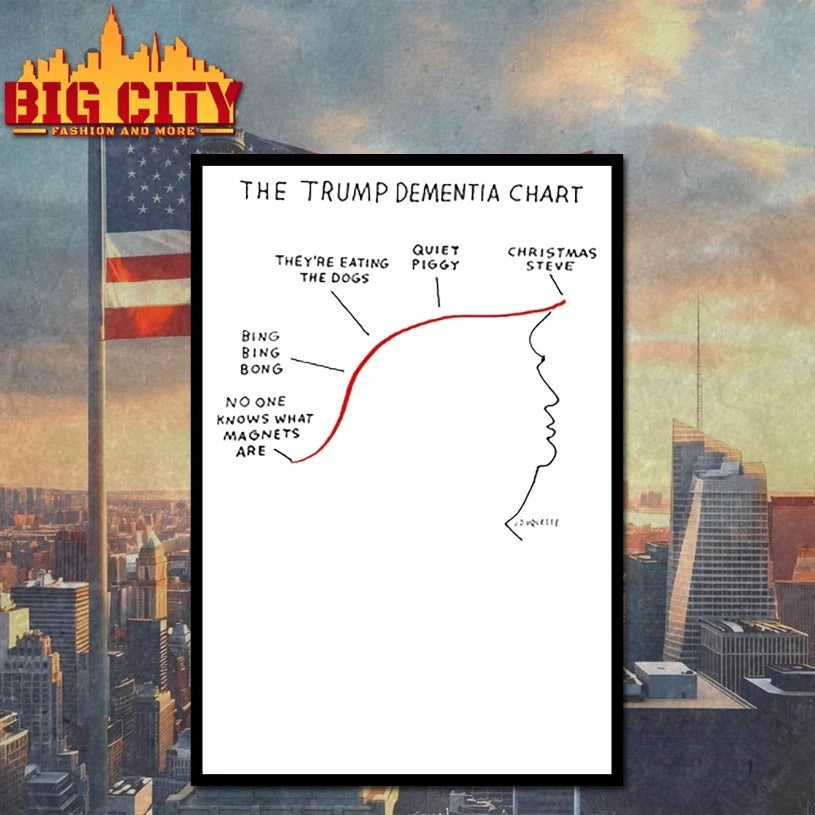 The Trump Dementia Chart - Adult & Kids T-Shirts, Sweatshirts & Hoodies apparel design preview 4
