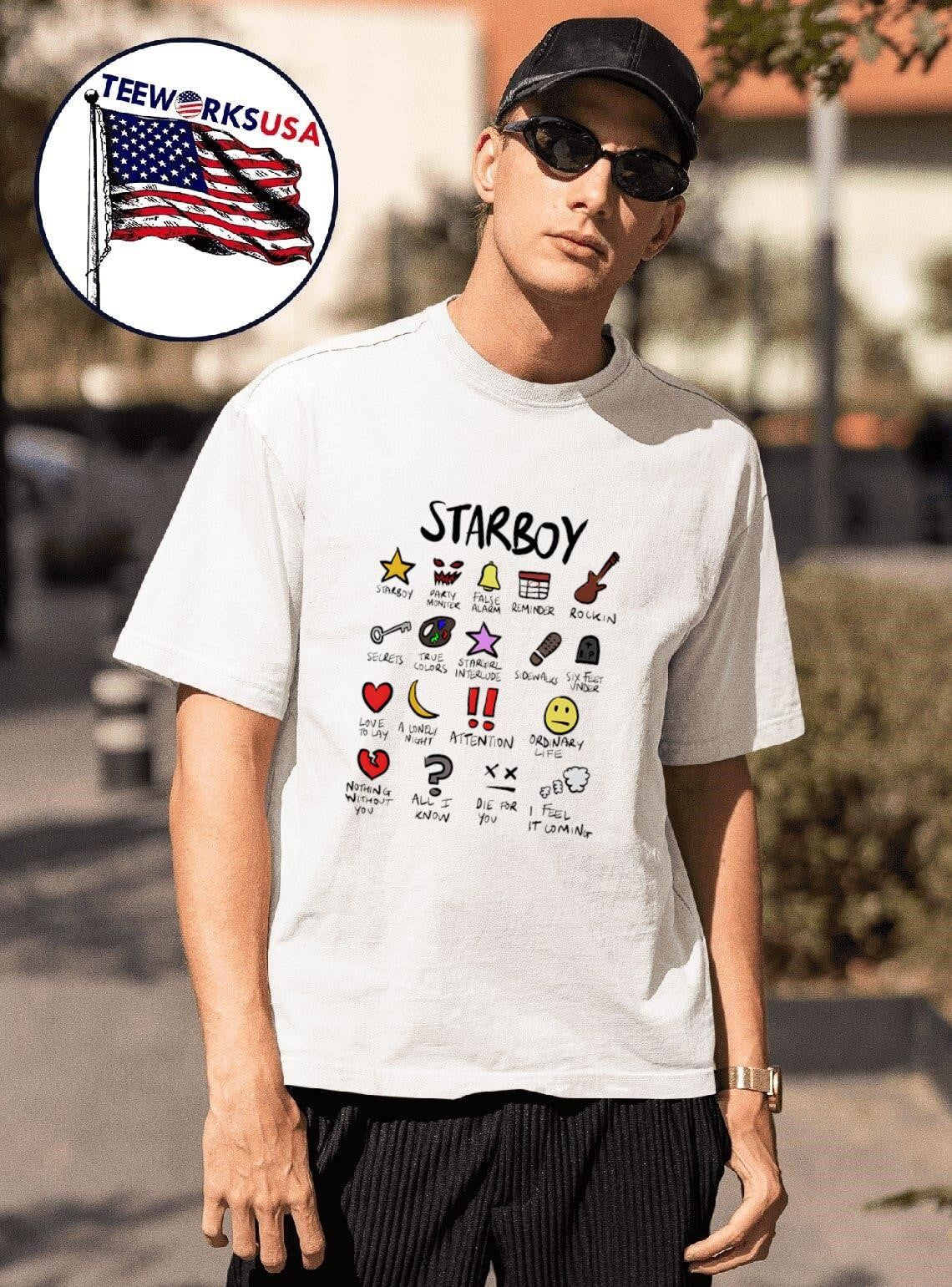 The Weeknd Starboy Notebook - Adult & Kids T-Shirts, Sweatshirts & Hoodies apparel design preview 1