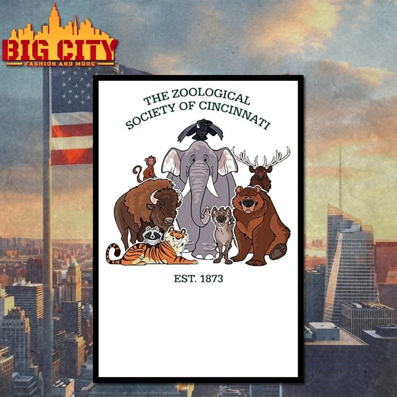 The Zoological Society Of Cincinnati Est 1873 Toons - Adult & Kids T-Shirts, Sweatshirts & Hoodies apparel design preview 4