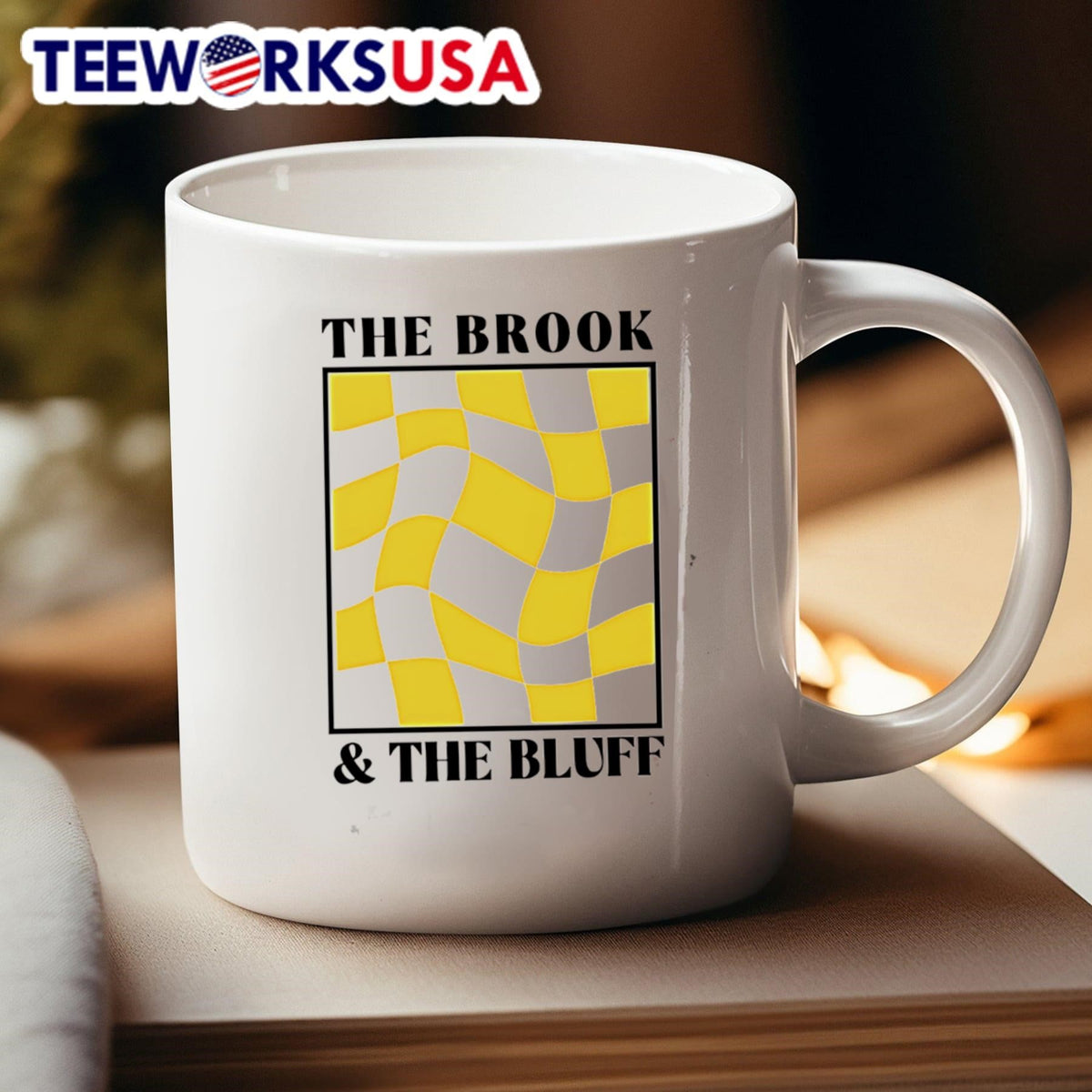 The brook and bluff wavy yellow checkered - Adult & Kids T-Shirts, Sweatshirts & Hoodies apparel design preview 4
