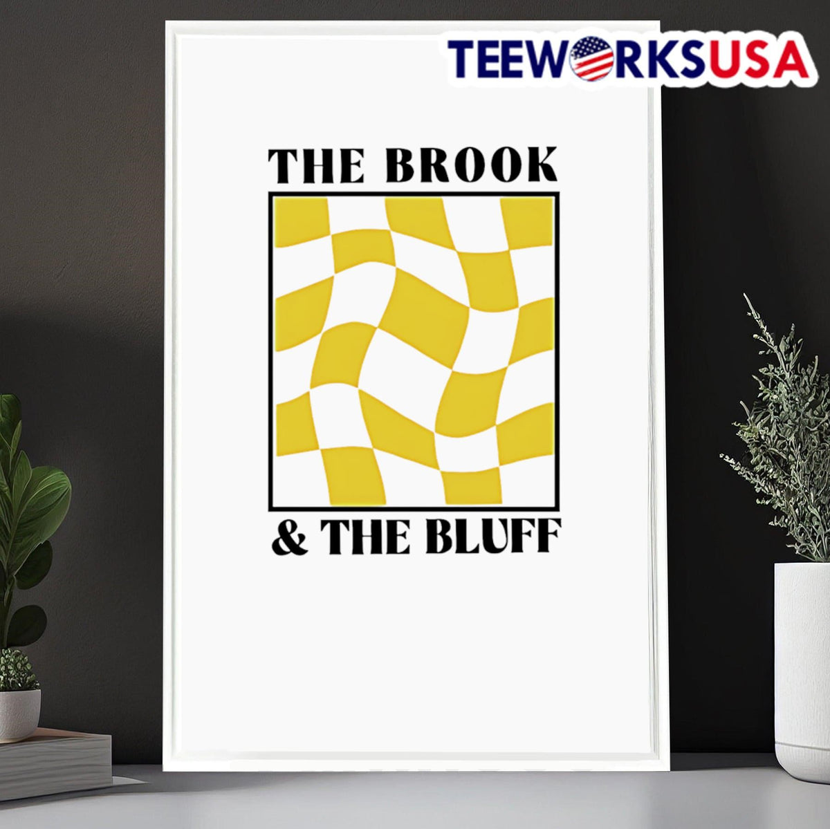 The brook and bluff wavy yellow checkered - Adult & Kids T-Shirts, Sweatshirts & Hoodies apparel design preview 6