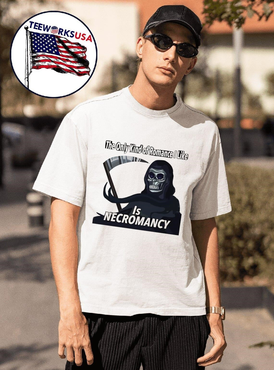 The only kind of romance I like is Necromancy - Adult & Kids T-Shirts, Sweatshirts & Hoodies apparel design preview 1