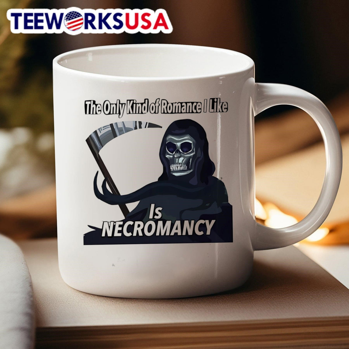 The only kind of romance I like is Necromancy - Adult & Kids T-Shirts, Sweatshirts & Hoodies apparel design preview 4