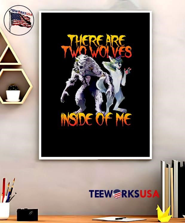 There Are Two Wolves Inside Of Me - Adult & Kids T-Shirts, Sweatshirts & Hoodies apparel design preview 5