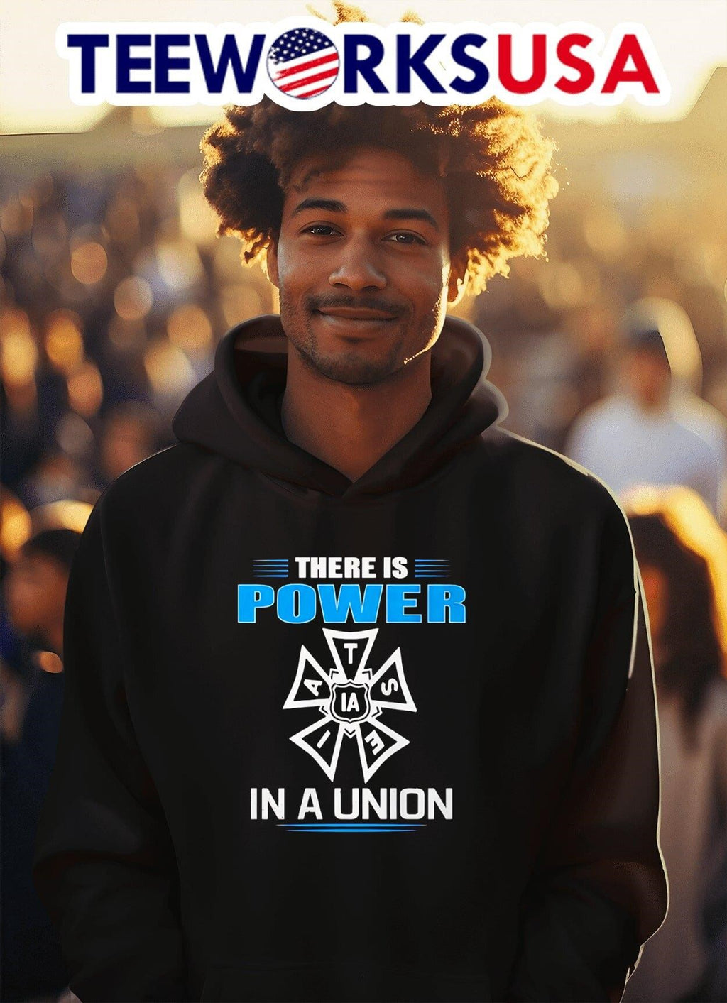 There Is Power In A Union IATSE - Adult & Kids T-Shirts, Sweatshirts & Hoodies apparel design preview 2