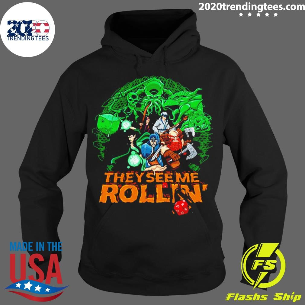 They See Me Rollin Funny Dungeons And Dragons - Adult & Kids T-Shirts, Sweatshirts & Hoodies apparel design preview 2