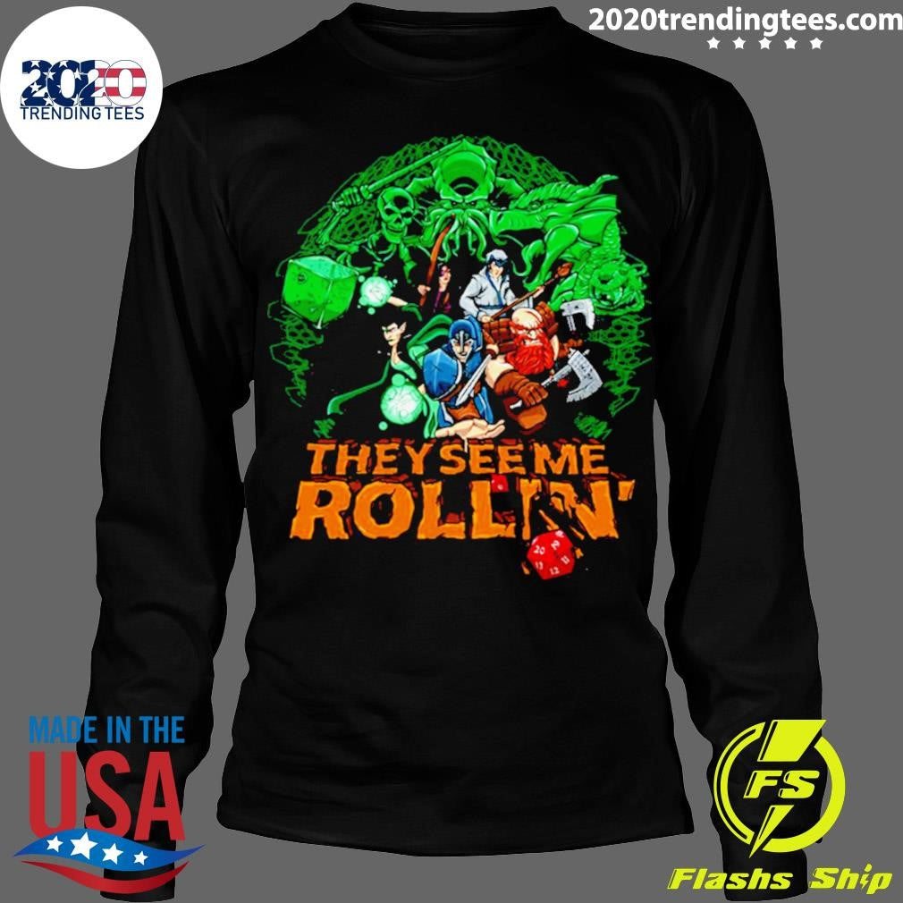 They See Me Rollin Funny Dungeons And Dragons - Adult & Kids T-Shirts, Sweatshirts & Hoodies apparel design preview 4