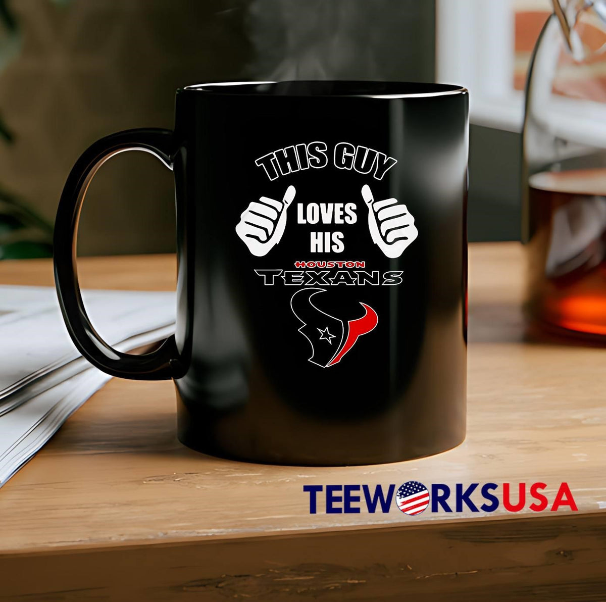 This Guy Loves His Houston Texans Football Fan - Adult & Kids T-Shirts, Sweatshirts & Hoodies apparel design preview 2