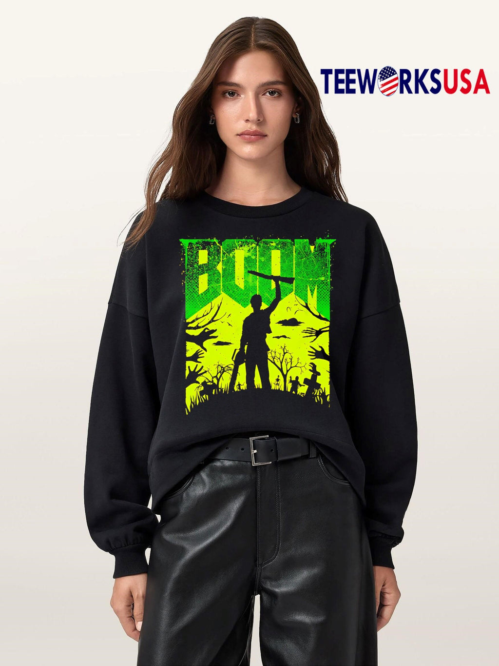 This Is My Boomstick Spooky Edition - Adult & Kids T-Shirts, Sweatshirts & Hoodies apparel design preview 5