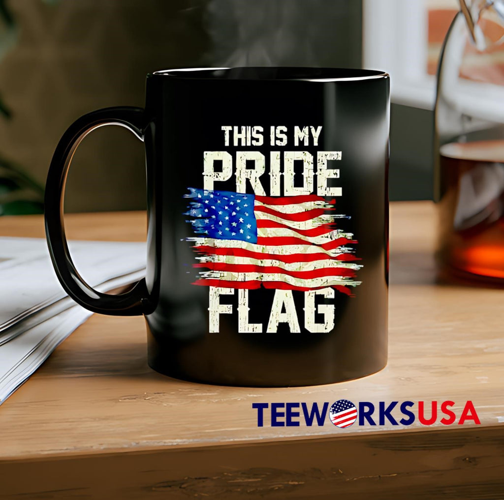 This Is My Pride Flag USA American 4th of July retro - Adult & Kids T-Shirts, Sweatshirts & Hoodies apparel design preview 2