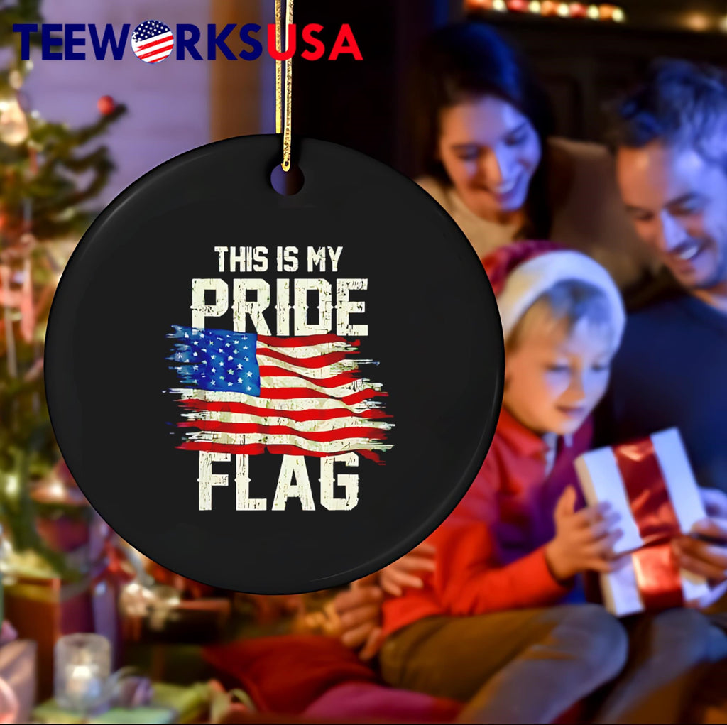This Is My Pride Flag USA American 4th of July retro - Adult & Kids T-Shirts, Sweatshirts & Hoodies apparel design preview 4