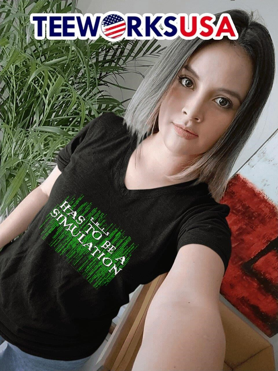 This has to be a simulation Matrix - Adult & Kids T-Shirts, Sweatshirts & Hoodies apparel design preview 4