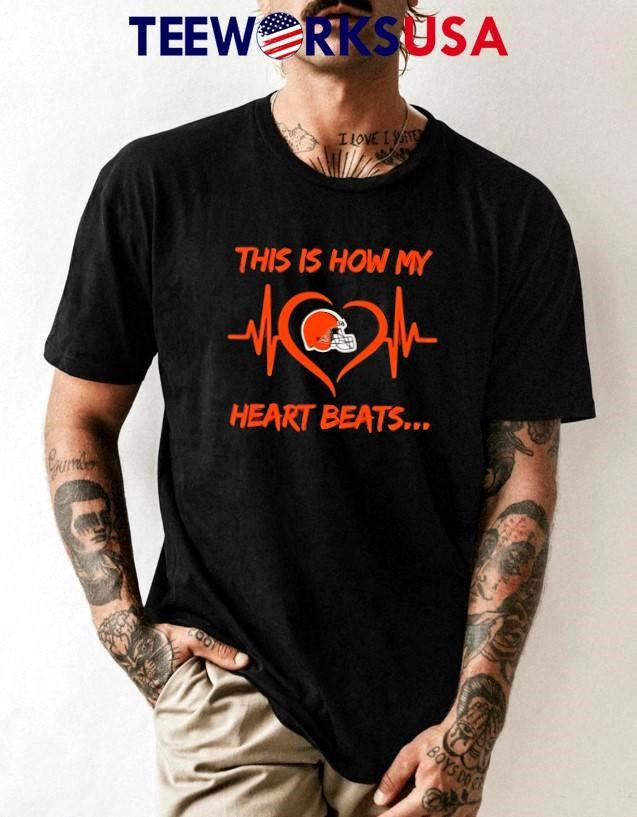 This is How My Heart Beats Cleveland Browns - Adult & Kids T-Shirts, Sweatshirts & Hoodies apparel design preview 1