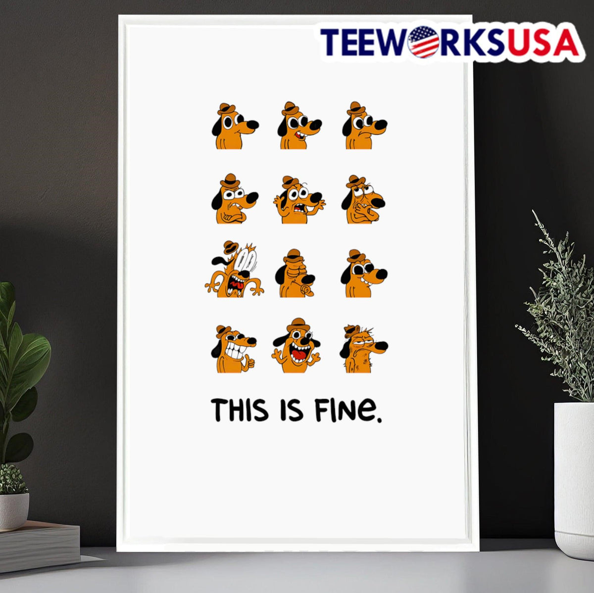 This is fine many faces - Adult & Kids T-Shirts, Sweatshirts & Hoodies apparel design preview 6